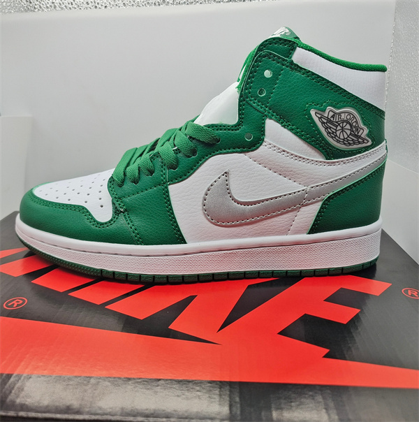Men's Running Weapon Air Jordan 1 Green/White Shoes 0298